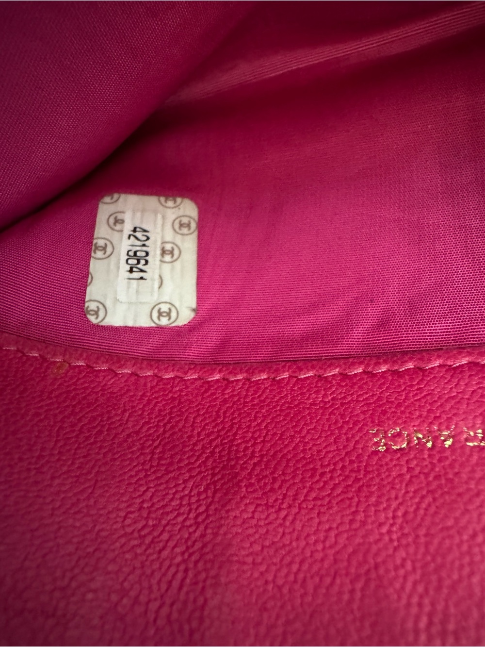 CHANEL Pink Caviar CC Wallet Authentication Card & Serial Sticker - Picture 11 of 12